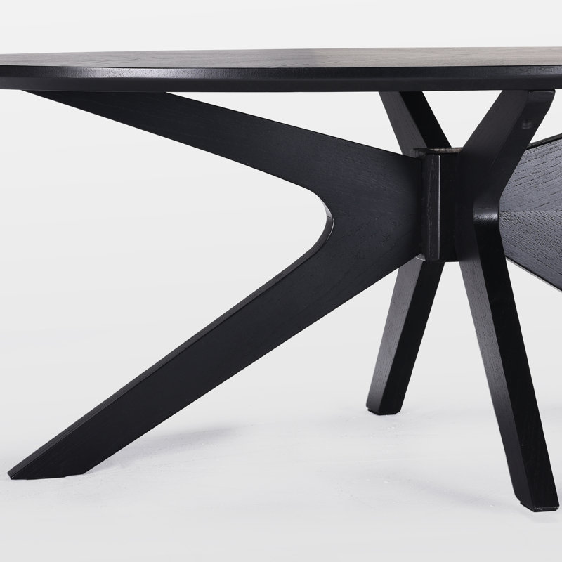 Berglind Solid Wood Single Coffee Table, Black