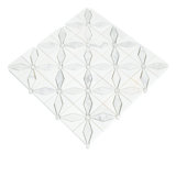 Calabria Frost Starella 12 in. x 12 in. Polished Marble Mosaic Floor and Wall Tile