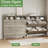 Fluted Shoe Cabinet with 4 Flip Drawers and Open Shelf, 45" Tall Narrow Shoe Storage Organizer for Entryway, Freestanding Wooden Rack Holds 24-28 Pairs, Hallway, Living Room, Furniture-381642332