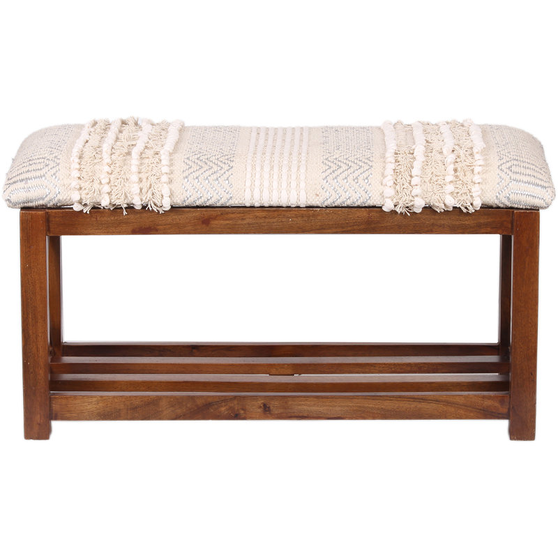 Ayhm Cotton Upholstered Storage Bench