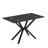 47.24" Rectangular Clear Tempered Glass Dining Table,Stylish Design With Metal Legs, Kitchen Table For Dining Room-1093113584-1102445378