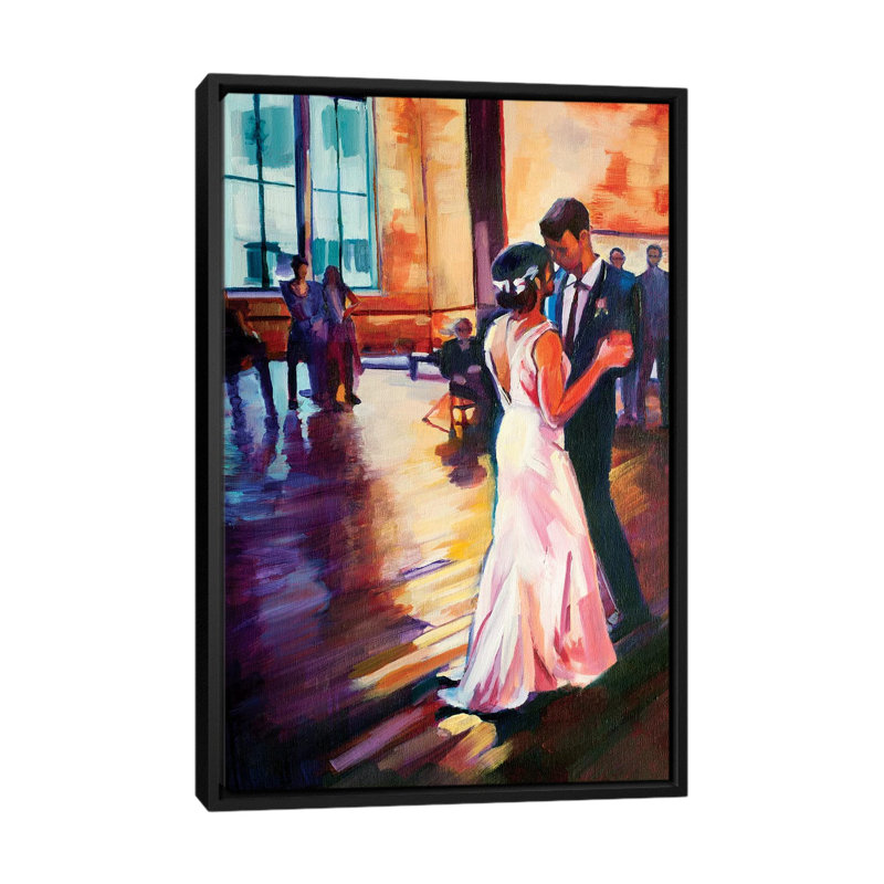 «First Dance», reproduction sur toile, H 26 po x l 18 po x P 1,5 po, Toile avec cadre noir, Pas de tapis