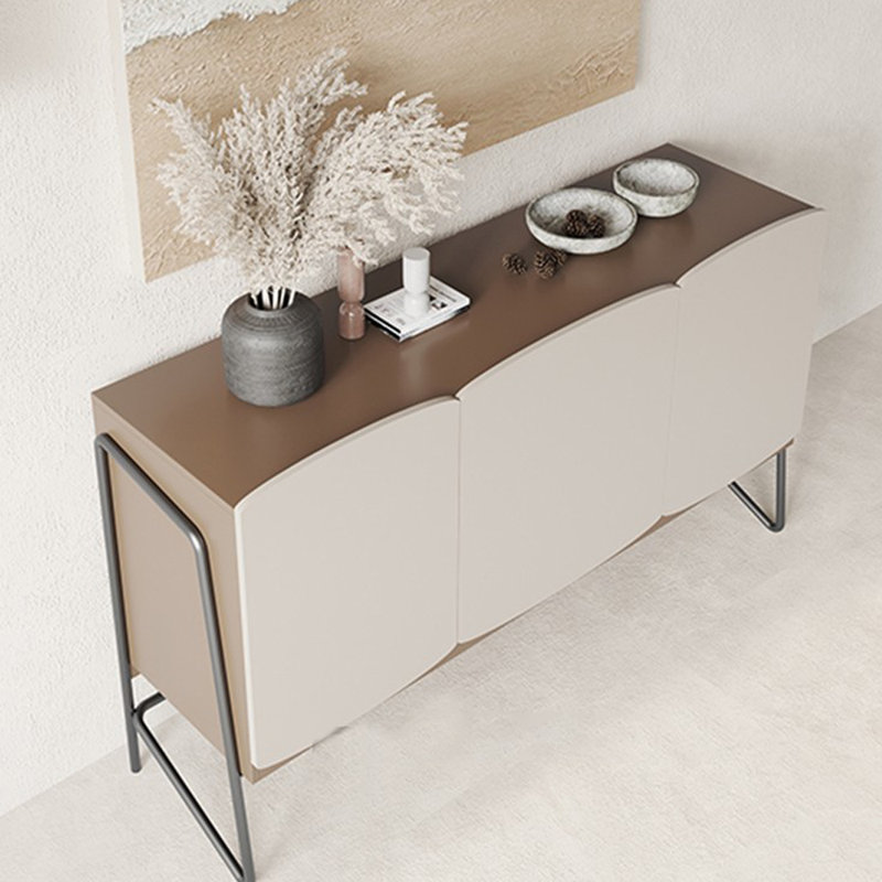 Armoire d'entrée scandinave minimaliste, H 33,5 po x l 55,1 po x P 15,7 po