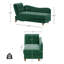 Chaise longue rembourrée en velours Acotas-1146422889