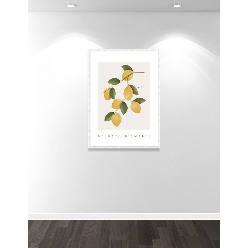 Amalfi Lemons - cadre photo, impression, Encadrement brun, H 41,5 po x l 29,5 po x P 0,75 po
