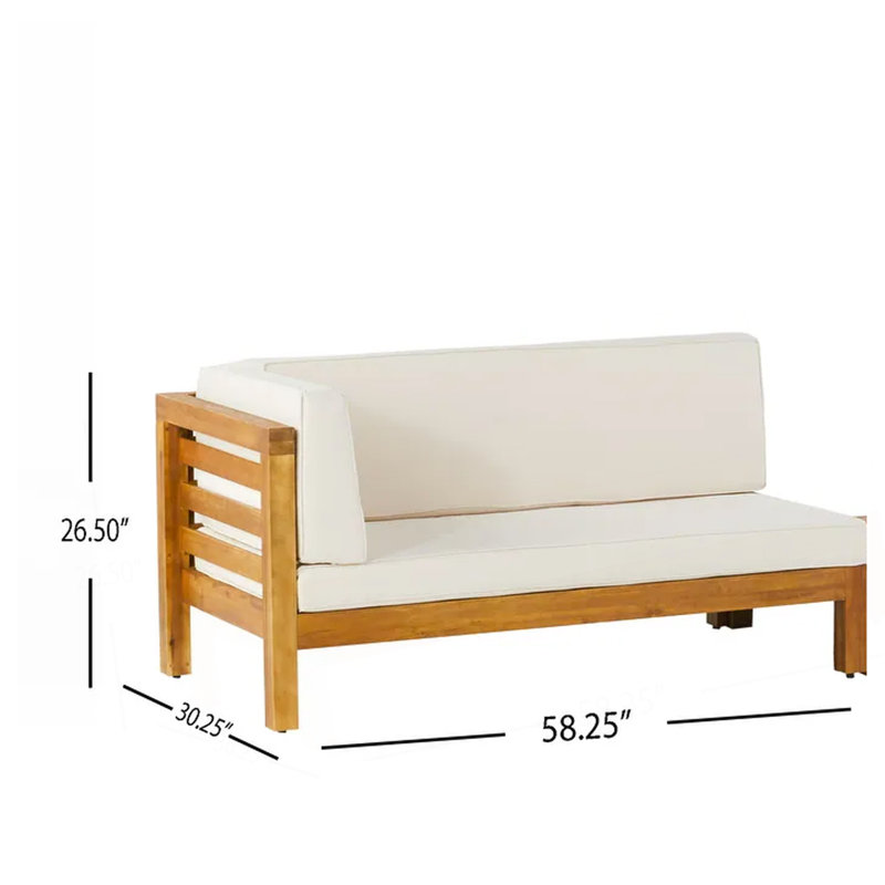 Banc de coin pour terrasse-R, beige