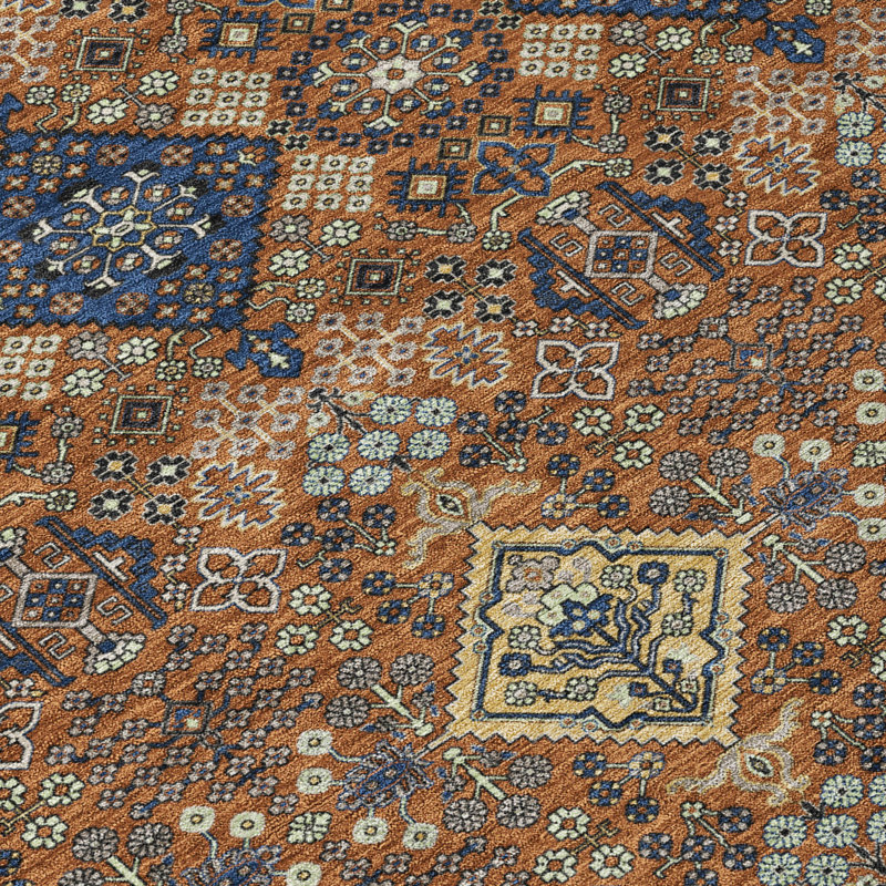 Tapis intérieur / extérieur lavable à la machine Chantille ACN2477 Global, Paprika, Rond 8 pi