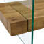 Table basse Kaiser avec plateau en verre et rangement double couche-630972874