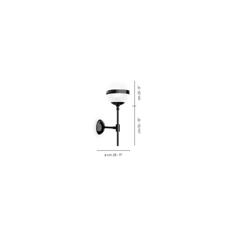 Peggy Wall Lamp White Glossy Anique Brass E12 Ul, Glossy Black