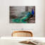 Élégant paon bleu sur toile-2034608568