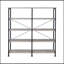 Bibliothèque ouverte à 4 tablettes en bois flotté gris, parfaite pour le rangement et la présentation avec une esthétique moderne et une fabrication robuste.