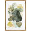 IDÉE4WALL, reproduction d'art sur toile, pastel, vert, jaune, feuille de forêt, abstrait, nature, illustrations, art moderne, bureau décoratif FloFCV-A09-2208-73333619-73333620