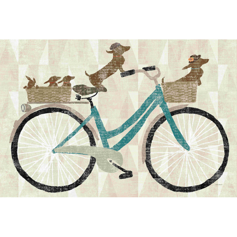 " Doxie Ride Ver II " by Sue Schlabach Painting Print, 20" H x 30" W