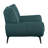 Upholstered Flared Arm Accent Chair Teal Blue