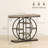 39.4" Console Table, Industrial Entryway Table with Storage Shelves and Circle Steel Frame for Living Room, Hallway, Foyer, Rustic Brown-1729520396