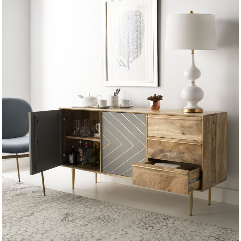 Micael 57.8'' Solid Wood Sideboard