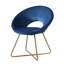 Fauteuil d'appoint rembourré en velours soyeux Slatina-1919672813