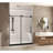 Frameless shower door 44-48 "W x 76" H, 1/4 "(6 mm) Clear Tempered Glass, Explosion Proof Film, Stainless Steel Handle, Matte Black