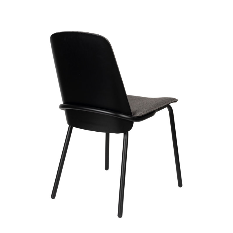 Clip Upholstered Dining Chair, Black, Gray
