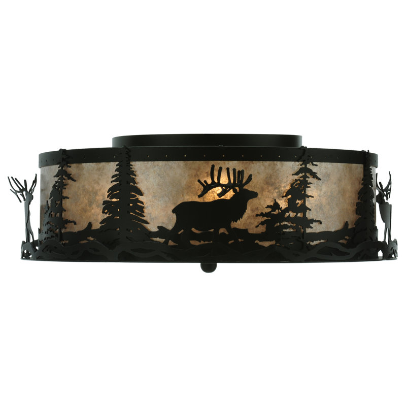 Rustic Lodge 4 - Light Flush Mount