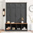 Litwin Storage Bench,Hall Tree with 4 Hanging Hooks,Entryway Cabinet-684949696