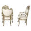 Paire de chaises d'appoint Platine