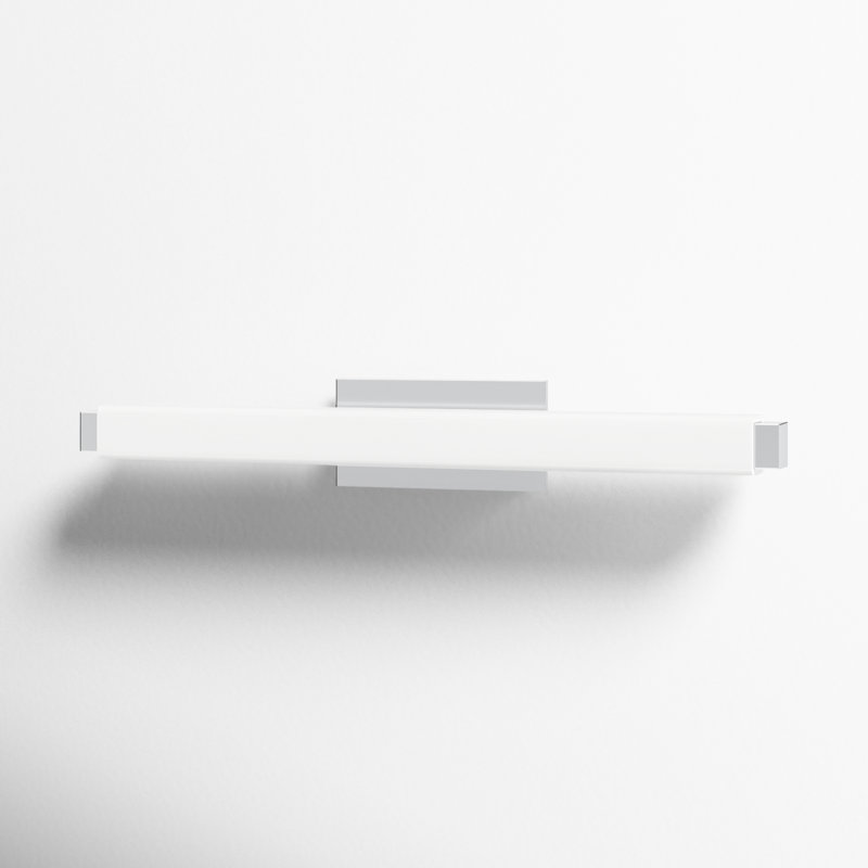 Vogue 1 - Light LED Flush Mounted Sconce, 3500K, Chrome, 3" H x 25.75" W x 3.38" D