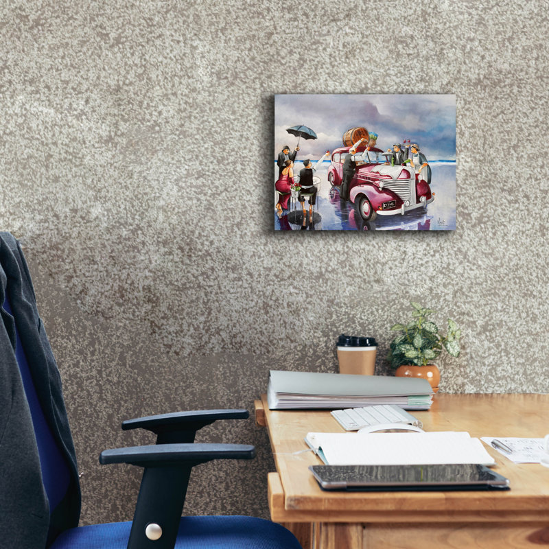 «Stormy lunch» par Ronald West, art mural sur toile, H 12 po x l 16 po x P 0,75 po