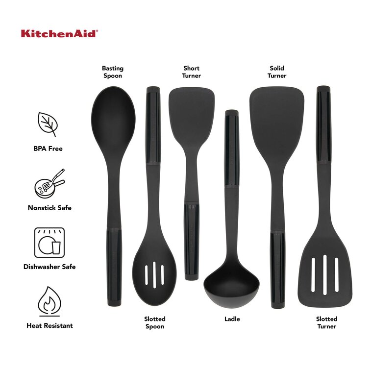 Kitchenaid Univ 6Pc Tool Kitchen Gadjets, Black & Reviews