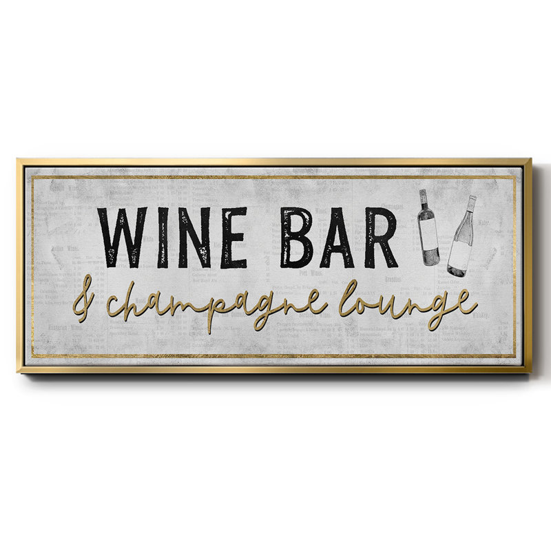 Champagne Lounge- Framed Canvas, 24" H x 60" W