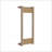 Arlington Wall Towel Rack With Shelf And Hanging Bar, Natural Oak-753839652