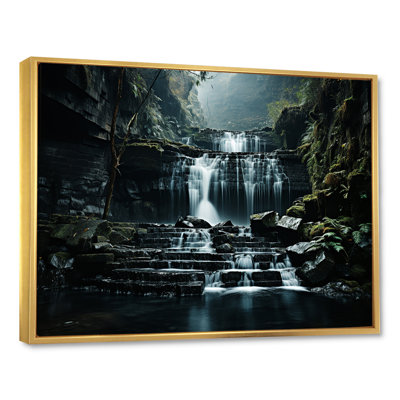 «Waterfall Cliff Scenery» sur toile