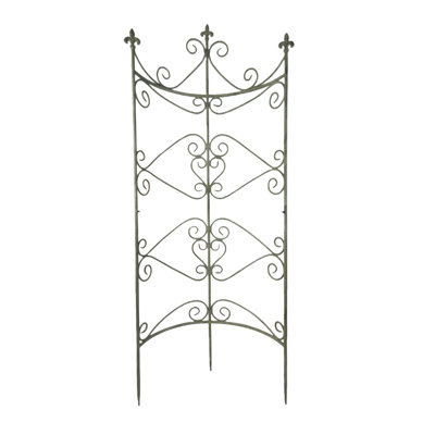 Iron Garden Fence, 26.28'' Depth, 9.66'' Width, 67.72'' Height, Vintage Rustic Decor, Outdoor Pathway Border, Animal Barrier And Trellis For Climbing Vegetables L9.66''d67.72'' H, - Barrier, Vines