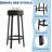 360° Swivel Bar Stool, PU Leather Upholstered Bar Stool with Metal Footrests, Mid Century Modern Barstool-583405879-583405876