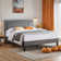 Auxter Bed Frame with Height Adjustable Upholstered Headboard