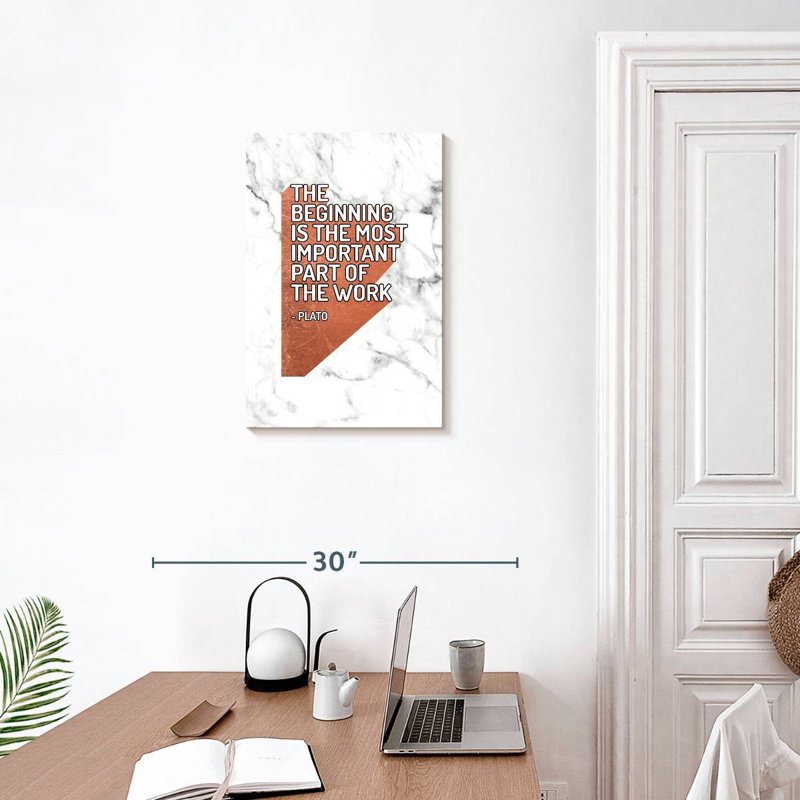 «Beautiful Beginnings», citation célèbre, H 24 po x l 16 po