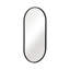 Miroir en métal, verre, bois, cadre oblong et moderne pour le bureau de la chambre à coucher - 39 po - noir-136152322-88584835-119696408