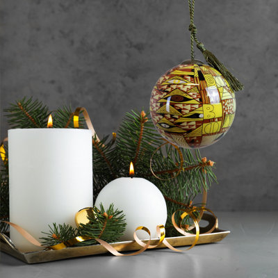 4'' Handmade Glass Ball Ornament