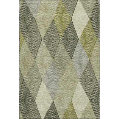 Premium Machine Washable Prisco Olive Rug