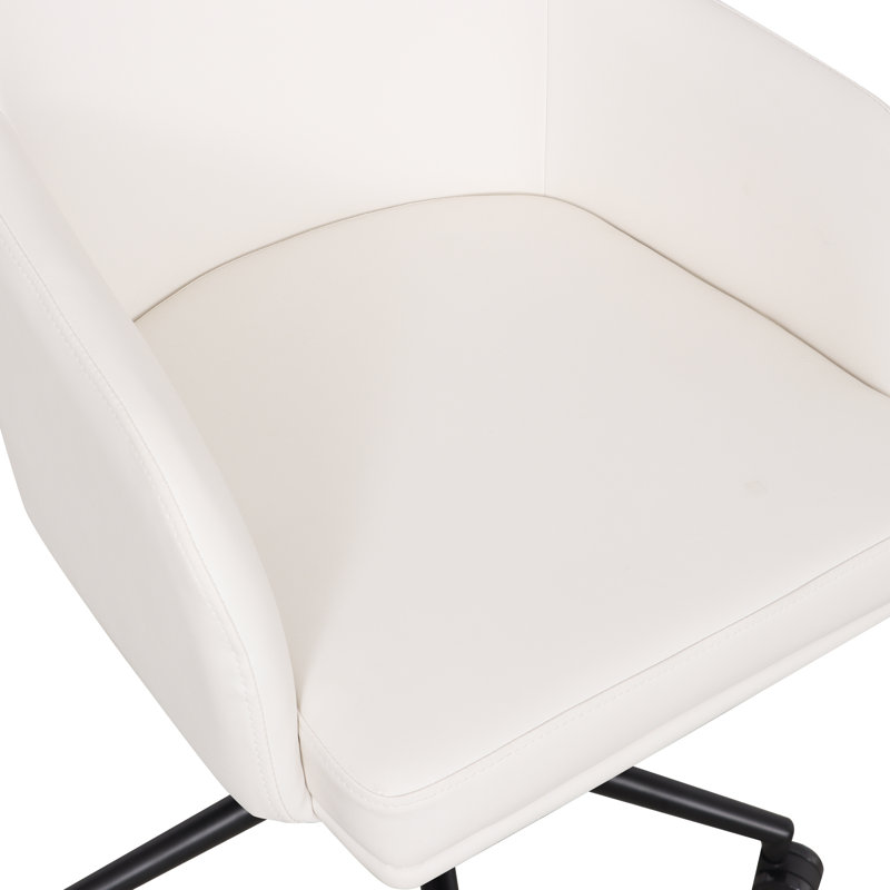 Chaise de bureau Sydney Cream Performance en cuir végétalien