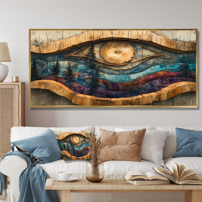 Totem Inuit In A Forest Landscape On The Top Of Th - native american art Wall Art Decor