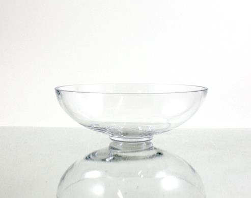 Clear Round Glass Decorative Table Vase, 8" Wide