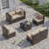 6-Person All-Weather Wicker Modular Patio Conversation Set with Cushions
