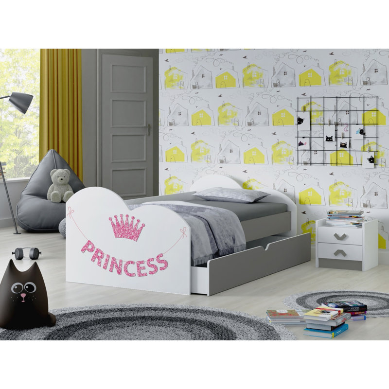 Henton European Toddler (80 X 160cm) Cabin Bed Themed Beds with Storage Included with Trundle Included, Grey