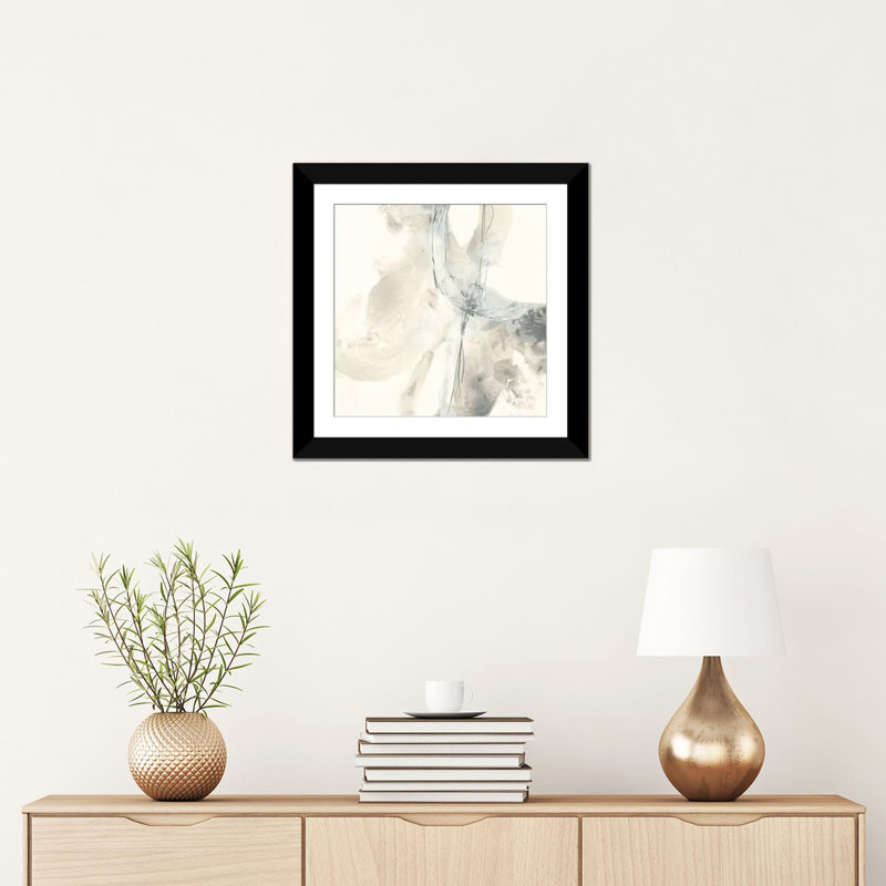 « divination iii », reproduction sur toile, H 16 po x l 16 po x P 1 po, Papier d'art encadré noir, Blanc