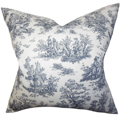 Lalibela Toile Cotton Reversible Throw Pillow