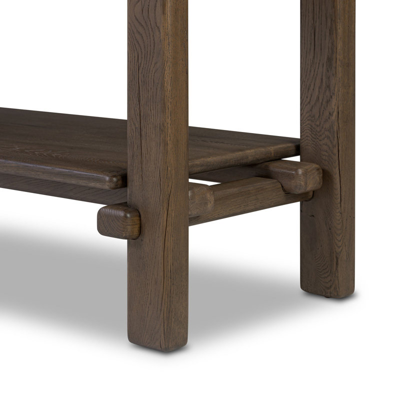 Marcia Console Table by Thomas Bina/Ronald Sasson, Gray Reclaimed French Oak, 29.5" H x 86.75" W x 22.5" D