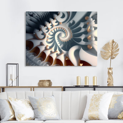 Fractal Nucleus In White VI " Fractal Nucleus In White VI " Color Photography Print