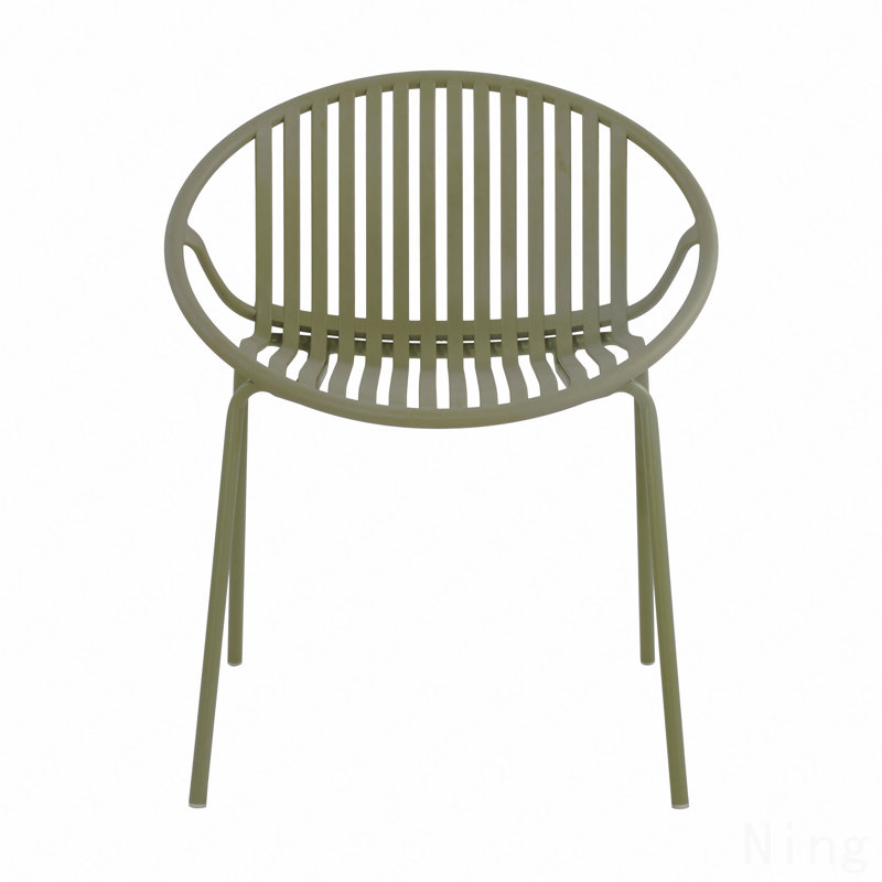 Green+Teak 7 Pieces Outdoor Modern Expandable Dining Set, With Stackable Chair