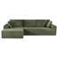 Canapé modulaire convertible en velours côtelé doux, canapé-lit confortable à 4 places avec conception en mousse complète, aucun assemblage nécessaire pour la chambre à coucher, faisant face à la gauche en velours côtelé, dans la chambre à coucher et le salon,